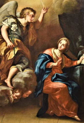 Tableaux et dessins Tableaux XVIIe siècle - Annonciation - Atelier de Pietro da Cortona (1596- 1669)